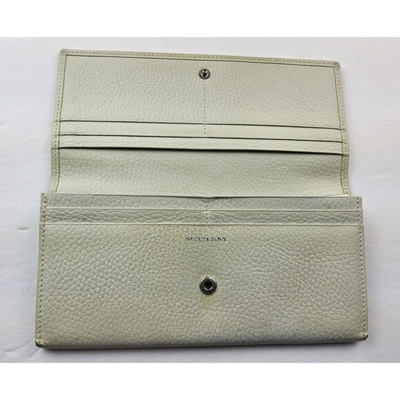 Burberry Pebbled Leather Snap Full Size Long Wallet - Picture 5 of 10